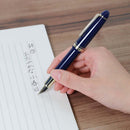 Sailor 1911L Casual Stable Fountain Pen - Muted Blue Writing on Paper | EndlessPens