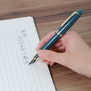 Sailor 1911L Casual Stable Fountain Pen - Muted Green Writing on Paper | EndlessPens