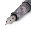 Tailored Pen Company × @micahfinds Labradorite Fountain Pen Nib Close Up View | EndlessPens