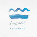 Tom's Studio Shimmer Fountain Pen Ink Bottle (50ml) in No. 70 Kingfisher with Sample Shade | EndlessPens