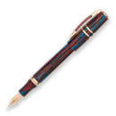 Visconti Homo Sapiens Legacy Celluloid Fountain Pen - Pen with Nib Exposed on White Background | EndlessPens