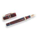 Visconti Homo Sapiens Legacy Celluloid Fountain Pen - Pen and Cap Cover on White Background | EndlessPens