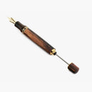 Visconti Medici Briarwood Yellow Gold Trims Fountain Pen (14K Gold) - Pen Disassembled | EndlessPens
