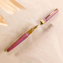 Visconti Mirage Mythos Aphrodite Fountain Pen - Pen and Cap Cover Separated Exposing Nib | EndlessPens