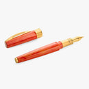 Visconti Mirage Mythos Demeter Fountain Pen - Pen Separated From Cap Cover On White Background | EndlessPens