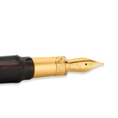 Visconti Mirage Mythos Hades Fountain Pen - Pen Nib in White Background | EndlessPens