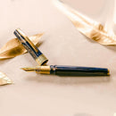 Visconti Mirage Mythos Zeus Fountain Pen - Pen and Cap Cover with Dried Leaves | EndlessPens