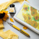Visconti Van Gogh Sunflowers Fountain Pen - Pen, Box, and Ink Bottle with Sunflower | EndlessPens