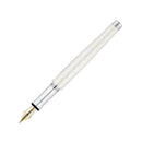 Waldmann Aura Day Guilloche Silver Matte Fountain Pen (18K Gold) - Pen with No Cap Cover | EndlessPens