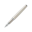 Waldmann Nova Linen Guilloche Fountain Pen (Stainless Steel) - Pen without Cap Cover | EndlessPens