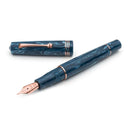 Leonardo Fountain Pen - Momento Zero (Stainless Steel) - Blue Positano